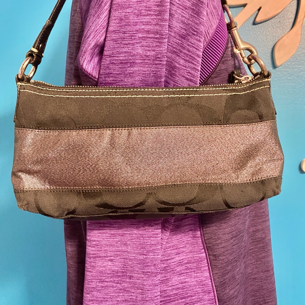 Coach Black and Silver Hobo Sling